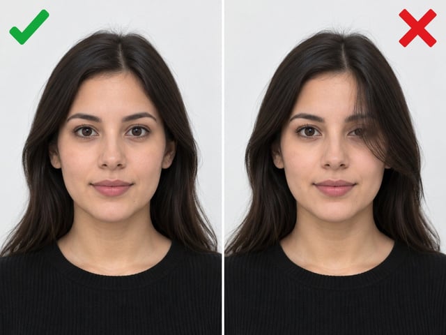 Correct And Incorrect Passport Eye Visibility