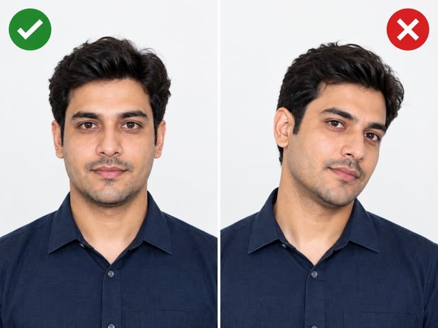 Correct And Incorrect Passport Head Position
