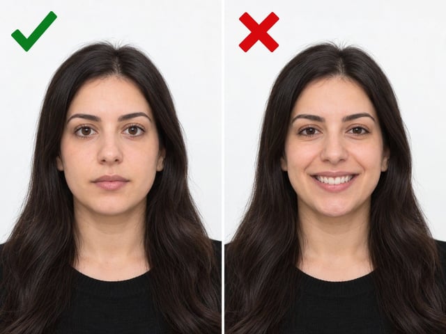 Correct And Incorrect Passport Photo Expressions