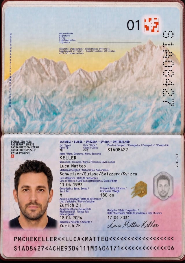 Sample of a Valid Passport biopage Scan