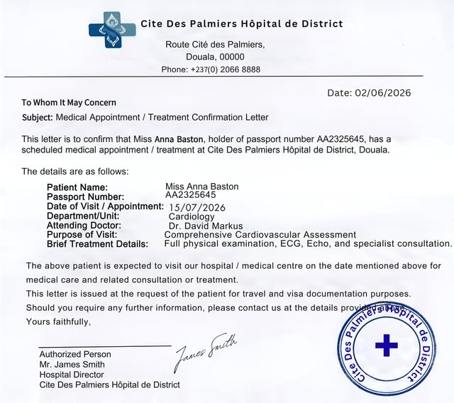 Sample Of Hospital Appointment