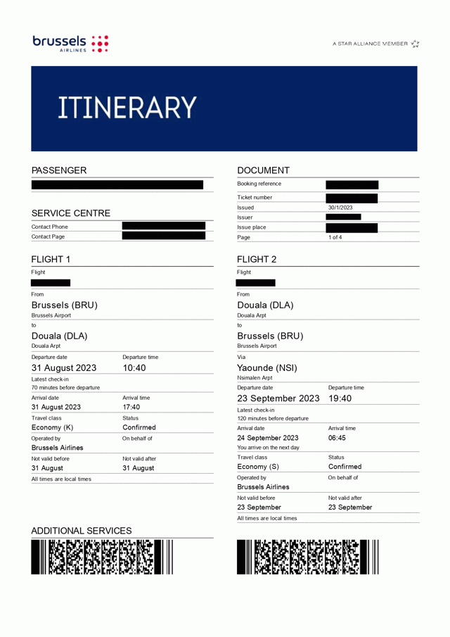 Valid Round Trip Air Ticket