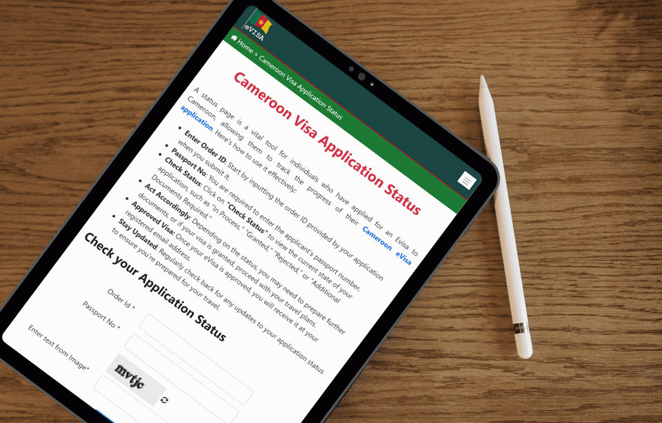 Cameroon Evisa Tracking And Approval Status For Schengen Nationals