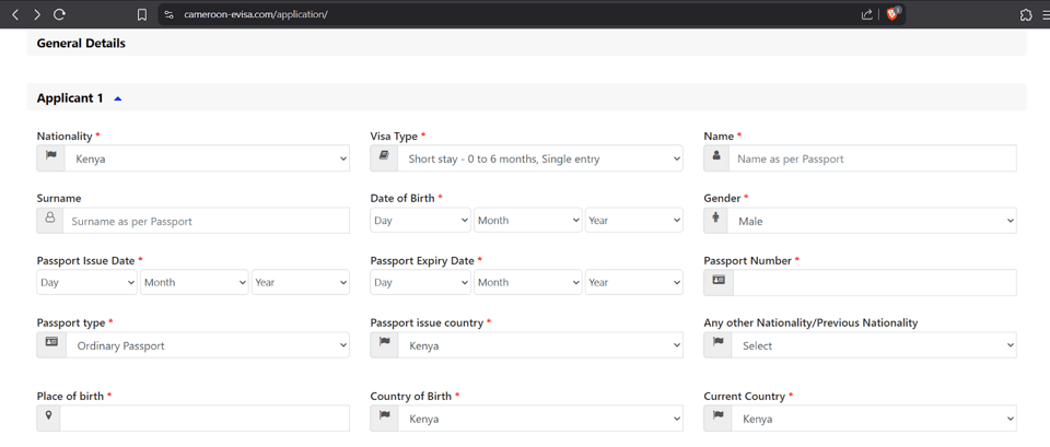 Start a New Application