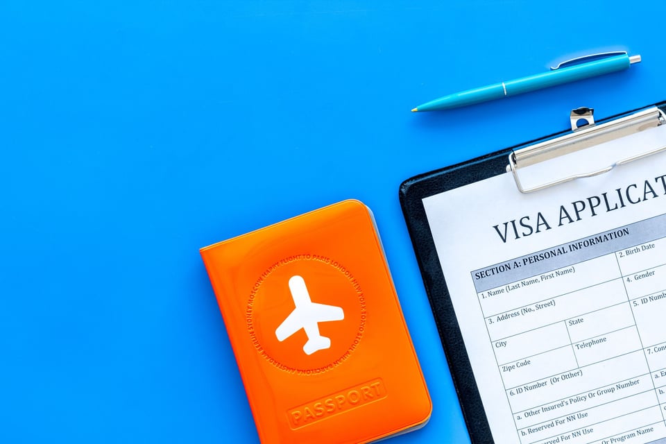 Documents For Travel Abroad Visa Application Form Pen Passport Cover