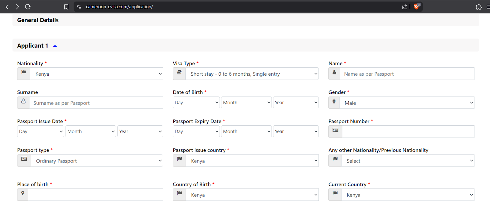 Start a New Application
